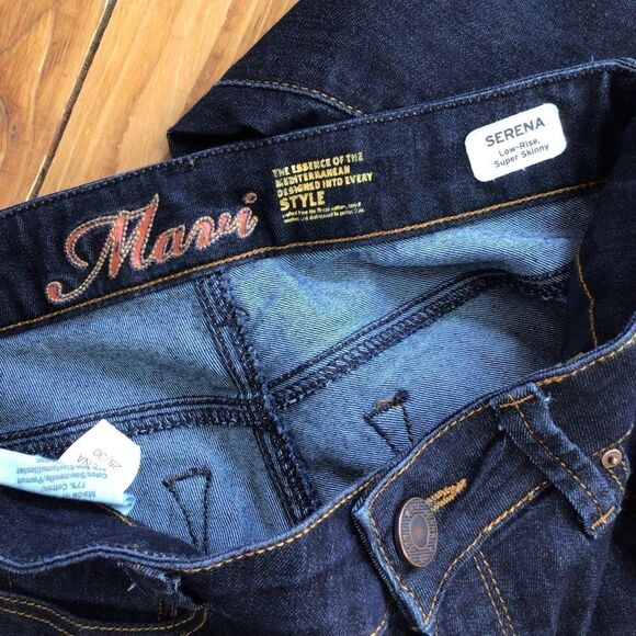 MAVI Serena jeans super skinny low dark blue stretchy denim rise size 25 - Picture 6 of 12